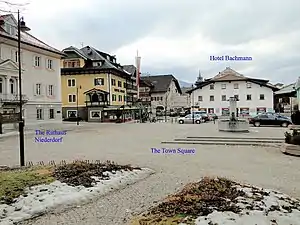 The Town Square, Hotel Bachmann, The Rathaus in Niederdorf