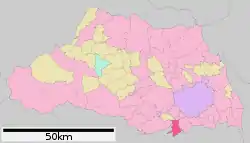 Location of Niiza in Saitama Prefecture