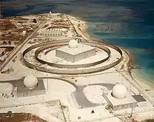 Two TTRs are closest to the camera at the bottom, and the ZDR is centered. The MTRs are located on the building in the distant background.