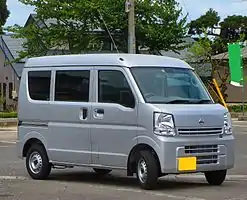 Nissan NV100 Clipper (2015-present) .mw-parser-output .hatnote{font-style:italic}.mw-parser-output div.hatnote{padding-left:1.6em;margin-bottom:0.5em}.mw-parser-output .hatnote i{font-style:normal}.mw-parser-output .hatnote+link+.hatnote{margin-top:-0.5em}Further information: Suzuki Carry