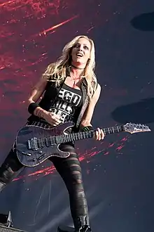 Strauss performing live with Alice Cooper at Wacken Open Air in Wacken, Germany, 2017