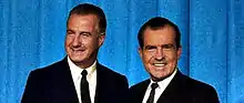 Nominees Agnew (left) and Nixon (right)
