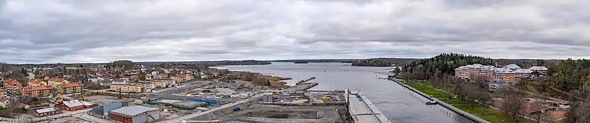 View east from Norrtälje Hamnplan