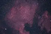 North America and Pelican nebulae with 4" refractor