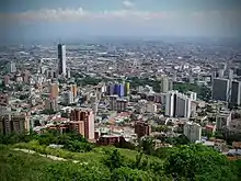 View of Northern Cali with the Torre de Cali