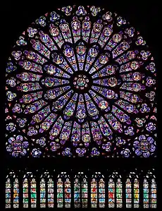Notre-Dame de Paris, France, north transept.