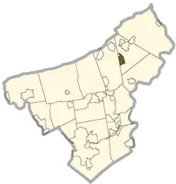 Location of Ackermanville in Northampton County, Pennsylvania