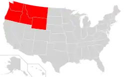 A map that shows the suggested boundaries of The Northwest Territorial Imperative in red.
