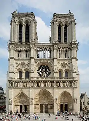 Notre-Dame Cathedral (Paris), begun in 1163, by various architects