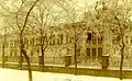 A photo of the now demolished enclosure of the school