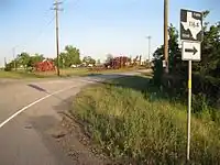Junction of US 90&nbsp;Alternate and FM&nbsp;1164 at former site of Nottawa