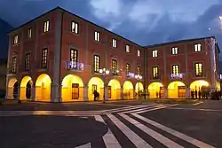San Pietro al Tanagro's town hall and Square.
