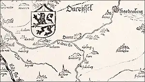 A map from 1559 showing the Lemelerberg