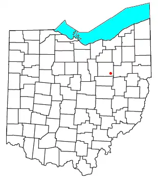 Location of Kidron, Ohio