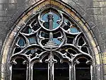 Detail window with perron (emblem of Liège)