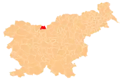 Location of the Municipality of Jezersko in Slovenia