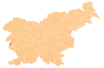The location of the Municipality of Šempeter–Vrtojba
