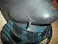 Odome, an attachment post for securing the chin strap of a kabuto (helmet).