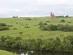 View of 18th century church across the Don River, Danovsky District