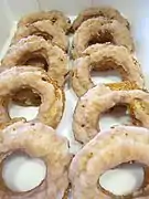 Glazed old-fashioned doughnuts