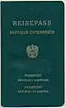 "Green cover" Austrian passport, issued in 1980.