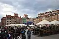 Old Town Market Place with tourists.