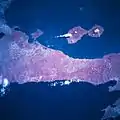 Ometepe from space, January 1997.