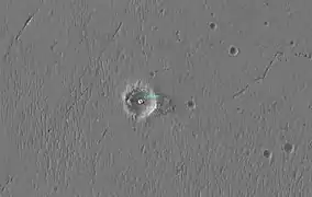 MER-B Opportunity lander in Eagle crater (2006)
