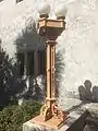 Detail of an original exterior light fixture