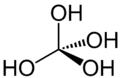 Stereo skeletal formula of orthocarbonic acid