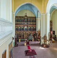 Church interior with icons