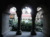 Cloister surrounding the courtyard of the cathedral