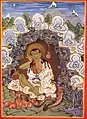 Milarepa, Tempera on cotton, 21x30 cm, 2008 Otgonbayar Ershuu