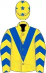 Yellow, Royal Blue chevron, chevrons on sleeves, Yellow cap, Royal Blue stars