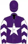 Purple, white star, chevrons on sleeves