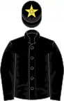 Black, yellow star on cap