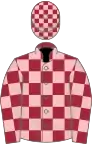 Maroon and pink check