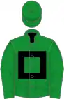 Green, black hollow box