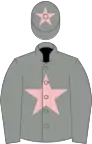 Grey, pink star on body and cap