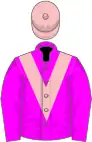 Fuchsia, pink 'v' and cap