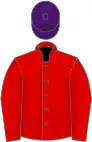 Red, purple cap