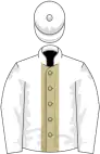 White, beige stripe