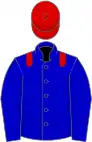 Blue, red epaulets and cap