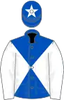 ROYAL BLUE and WHITE DIABOLO, white sleeves, white star on cap