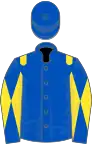 Royal blue, yellow epaulets, diabolo on sleeves