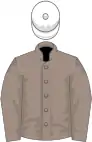Beige, beige sleeves, white cap