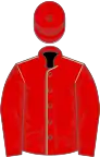 Red, Beige seams, Red sleeves and cap