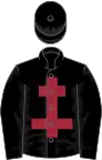 Black, maroon cross of lorraine
