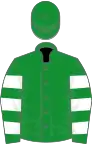 Green, white hooped sleeves