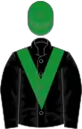Black, green chevron and cap